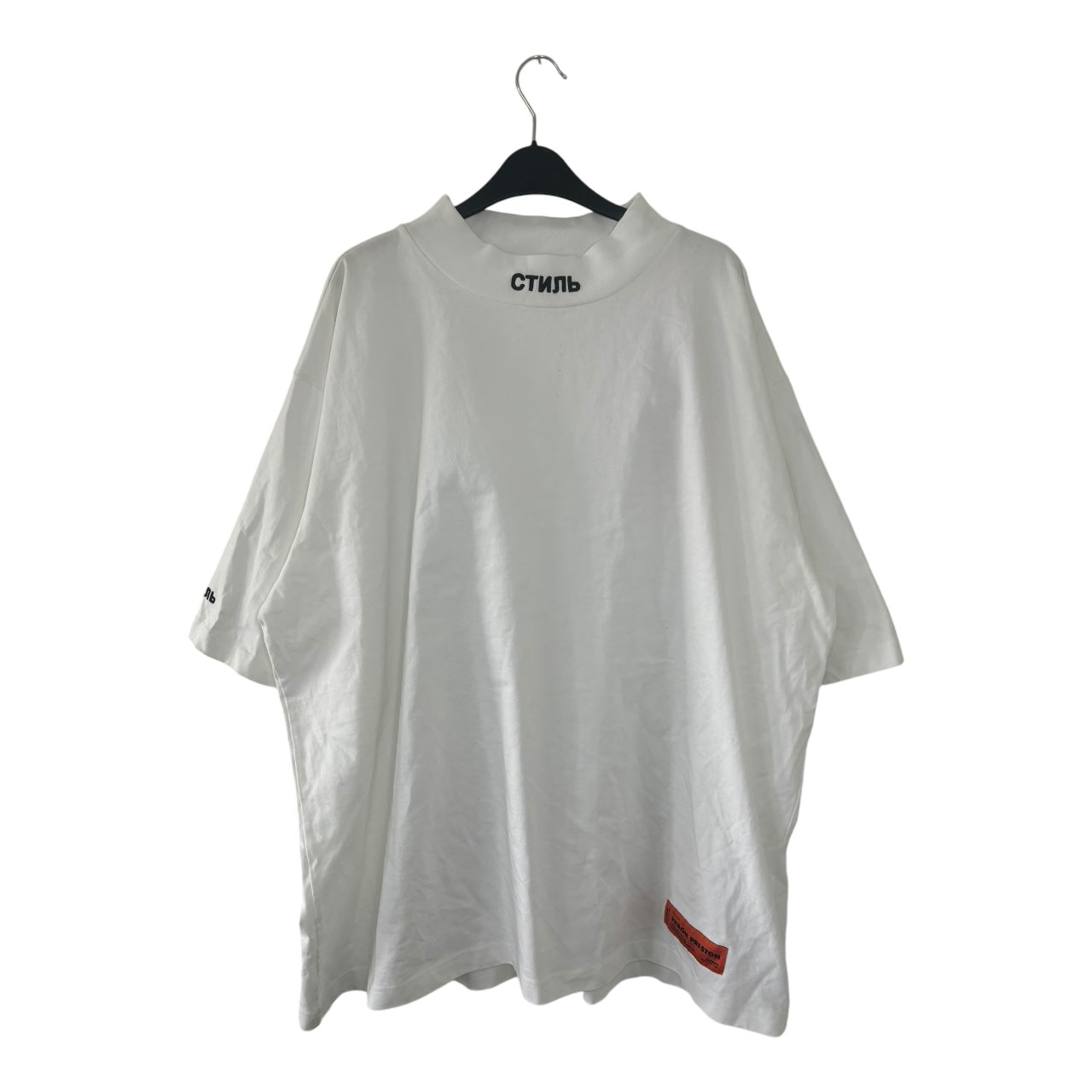 Heron Preston turtle neck logo T shirt *DEFECT*