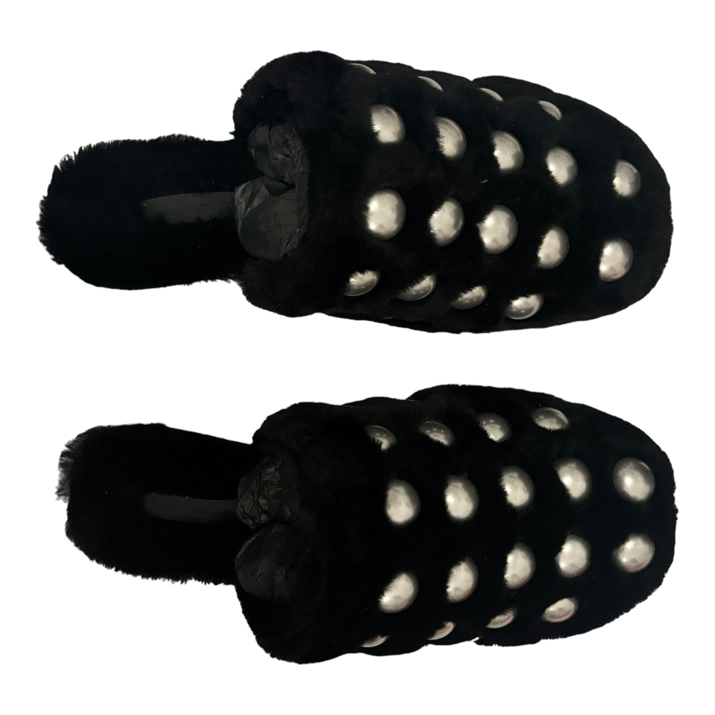 Alexander Wang Fur stud slippers